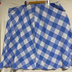 Lane Bryant Womens Linen Blend Pull On Midi Skirt Size 26/28 Cottagecore Coastal